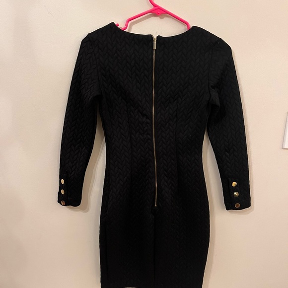 Dynamite Black Long Sleeve Mini Dress - Picture 5 of 6